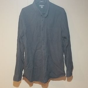 EDDIE BAUER GRAY FLANNEL SHIRT